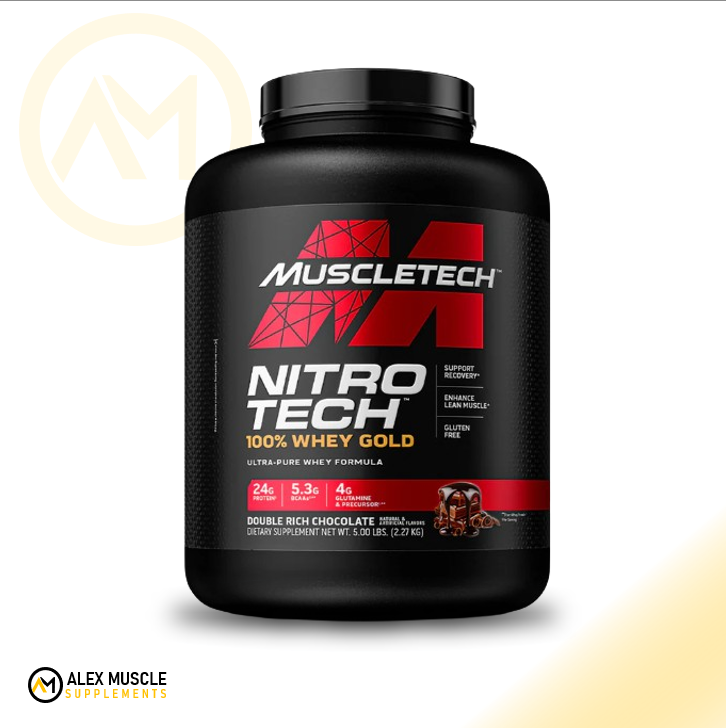 Muscletech Nitrotech 100% Whey Gold-69Serv.-2.27KG-Double Rich Chocolate